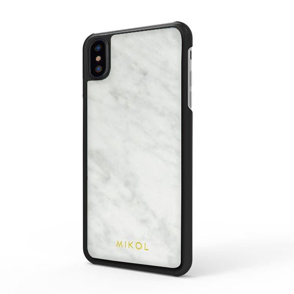 Carrara White (Black Border) Marble iPhone Case - MIKOL