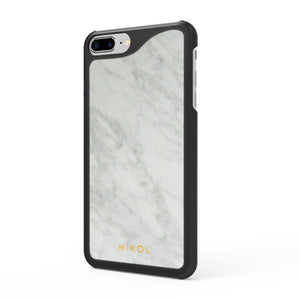 Carrara White (Black Border) Marble iPhone Case - MIKOL