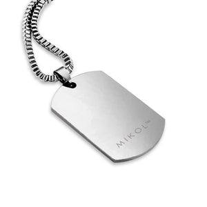 Carrara White Marble Dog Tag - MIKOL