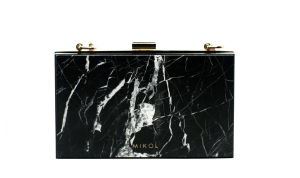 Mish Nero Marquina Marble Clutch (Available Now!) - MIKOL