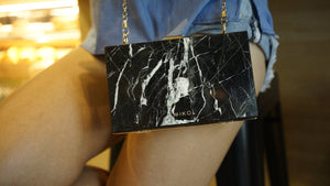 Mish Nero Marquina Marble Clutch (Available Now!) - MIKOL