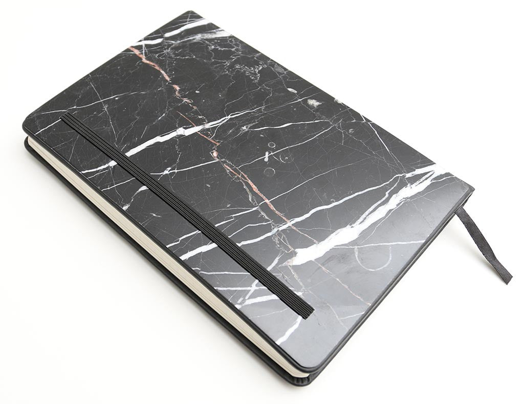 Nero Marquina Marble Notebook (Pocket Size) - MIKOL