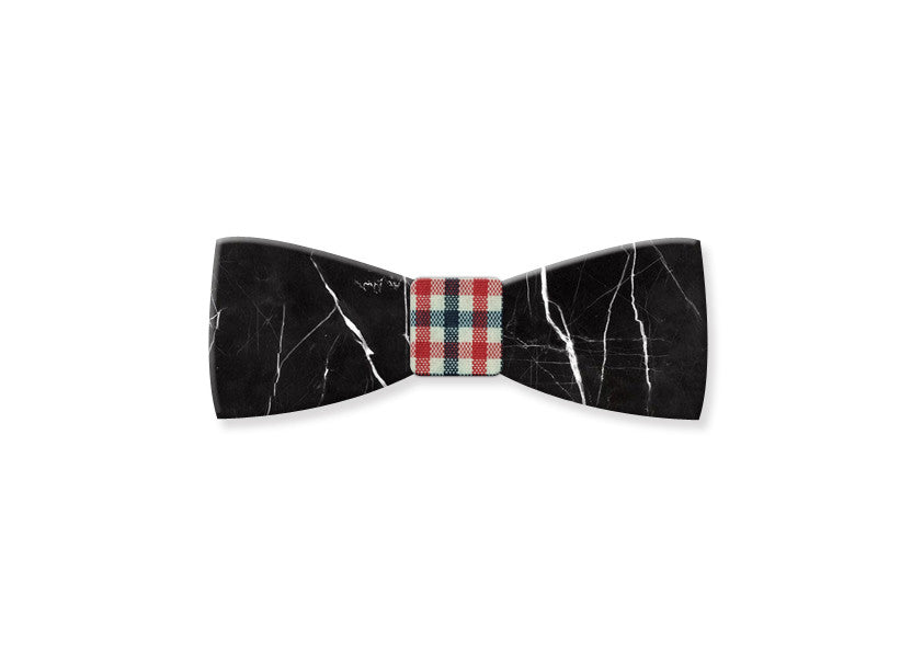 Nero Marquina Marble Bow Tie - MIKOL 