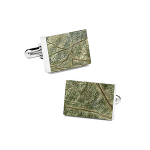 Rainforest Green (Rectangular) Marble Cuff Links - MIKOL